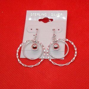 Sterling Silver Double Hoop Earrings